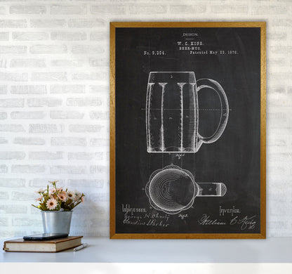Beer Mug Patent Art Print by Jason Stanley A1 Print Only