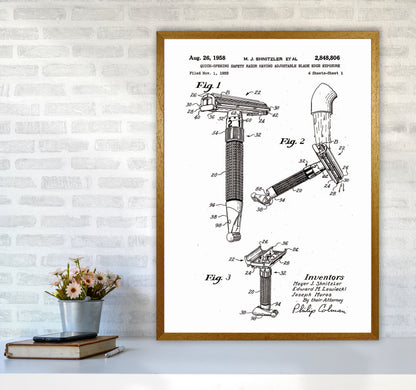 Razor Patent 2 Art Print by Jason Stanley A1 Print Only