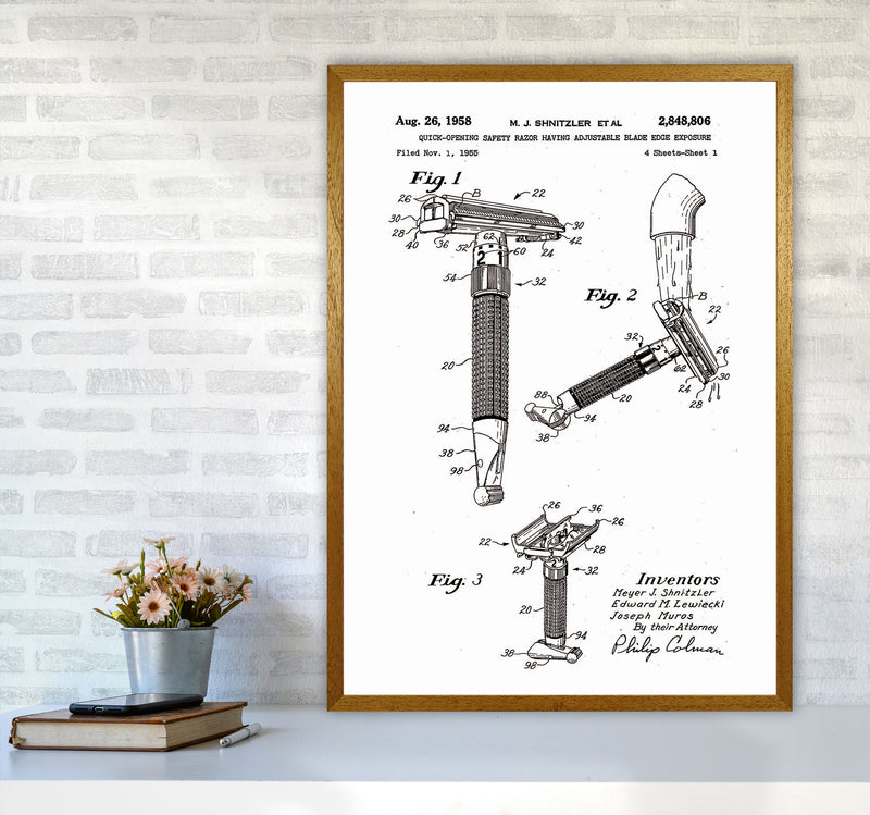 Razor Patent 2 Art Print by Jason Stanley A1 Print Only