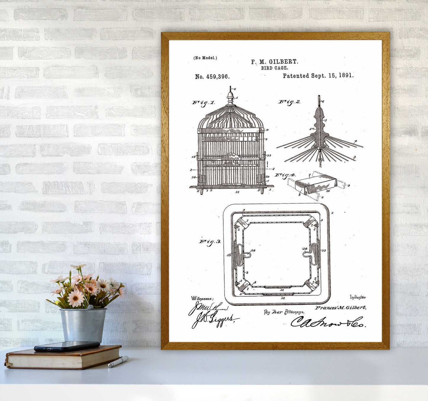 Bird Cage Patent Art Print by Jason Stanley A1 Print Only