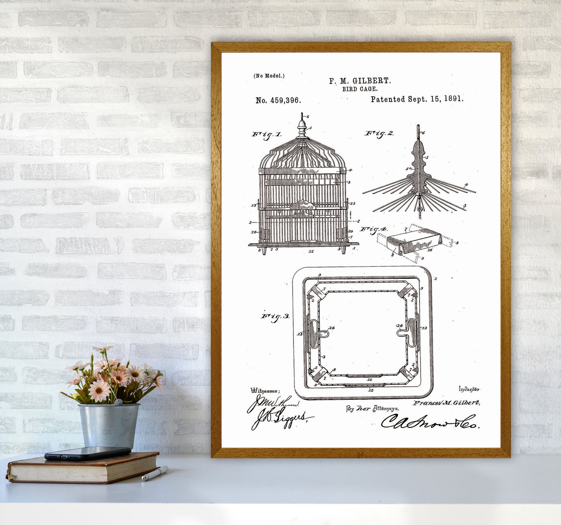 Bird Cage Patent Art Print by Jason Stanley A1 Print Only