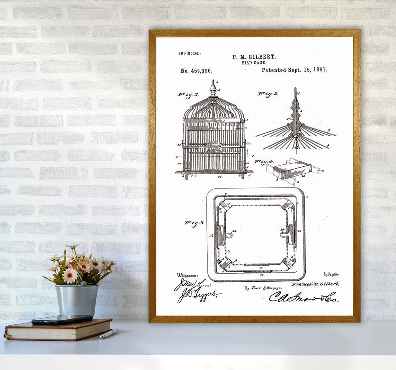 Bird Cage Patent Art Print by Jason Stanley A1 Print Only