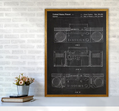 Boombox Patent Art Print by Jason Stanley A1 Print Only