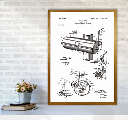 Mailbox Patent Art Print by Jason Stanley A1 Print Only