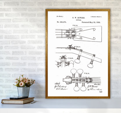 Guitar Patent Art Print by Jason Stanley A1 Print Only