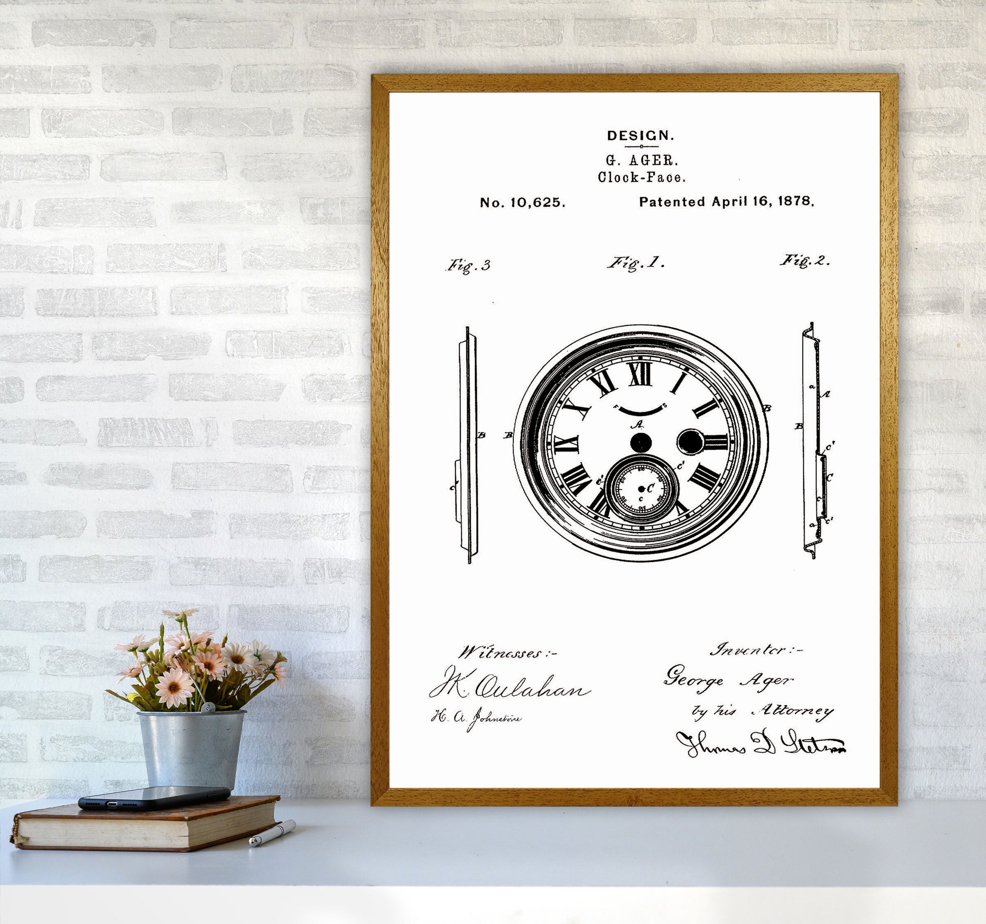 Clock Patent Art Print by Jason Stanley A1 Print Only