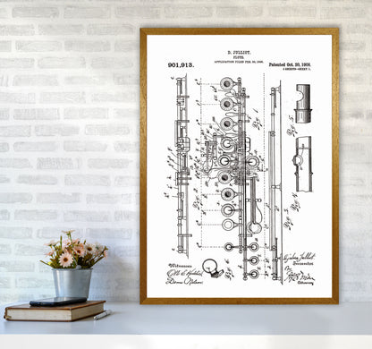 Flute Patent Art Print by Jason Stanley A1 Print Only