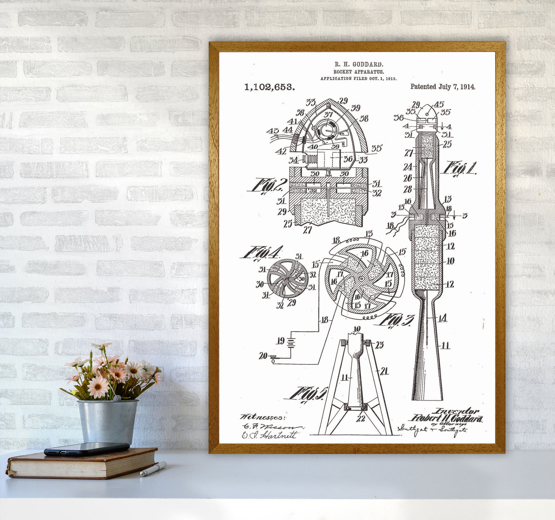 Rocket Patent Art Print by Jason Stanley A1 Print Only