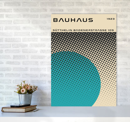 Bauhaus Geometric Teal Vibe II Art Print by Jason Stanley A1 Black Frame