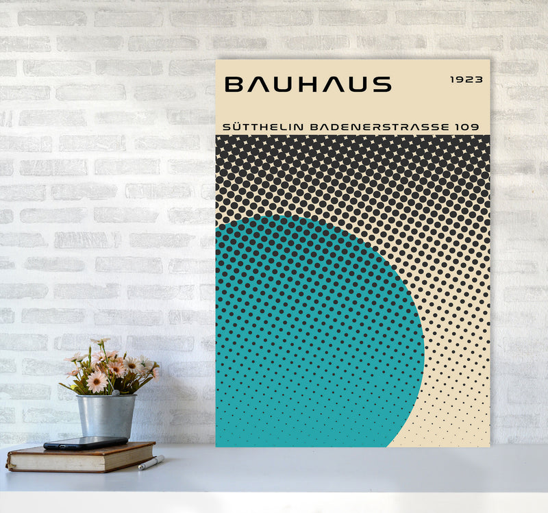 Bauhaus Geometric Teal Vibe II Art Print by Jason Stanley A1 Black Frame
