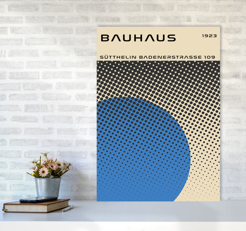 Bauhaus Geometric Blue Vibe II Art Print by Jason Stanley A1 Black Frame