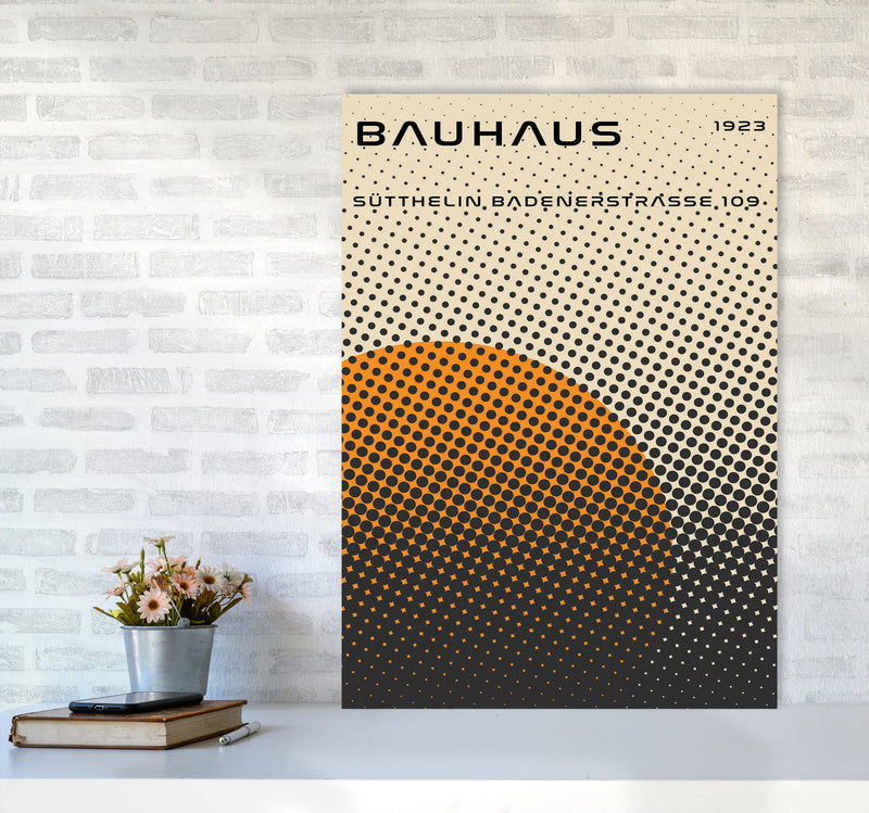 Bauhaus Geometric Yellow Vibe Art Print by Jason Stanley A1 Black Frame