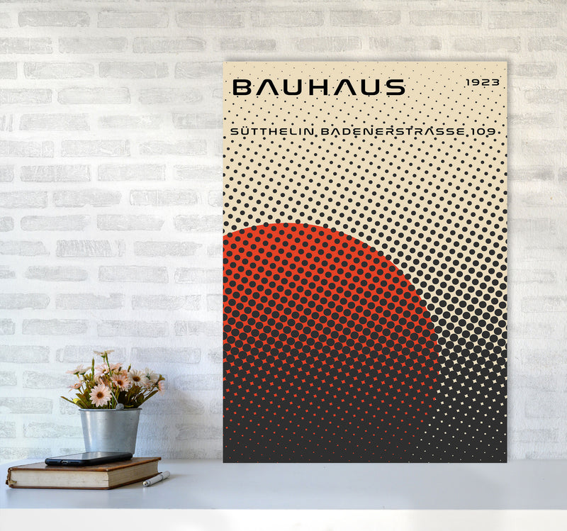 Bauhaus Geometric Red Vibe Art Print by Jason Stanley A1 Black Frame