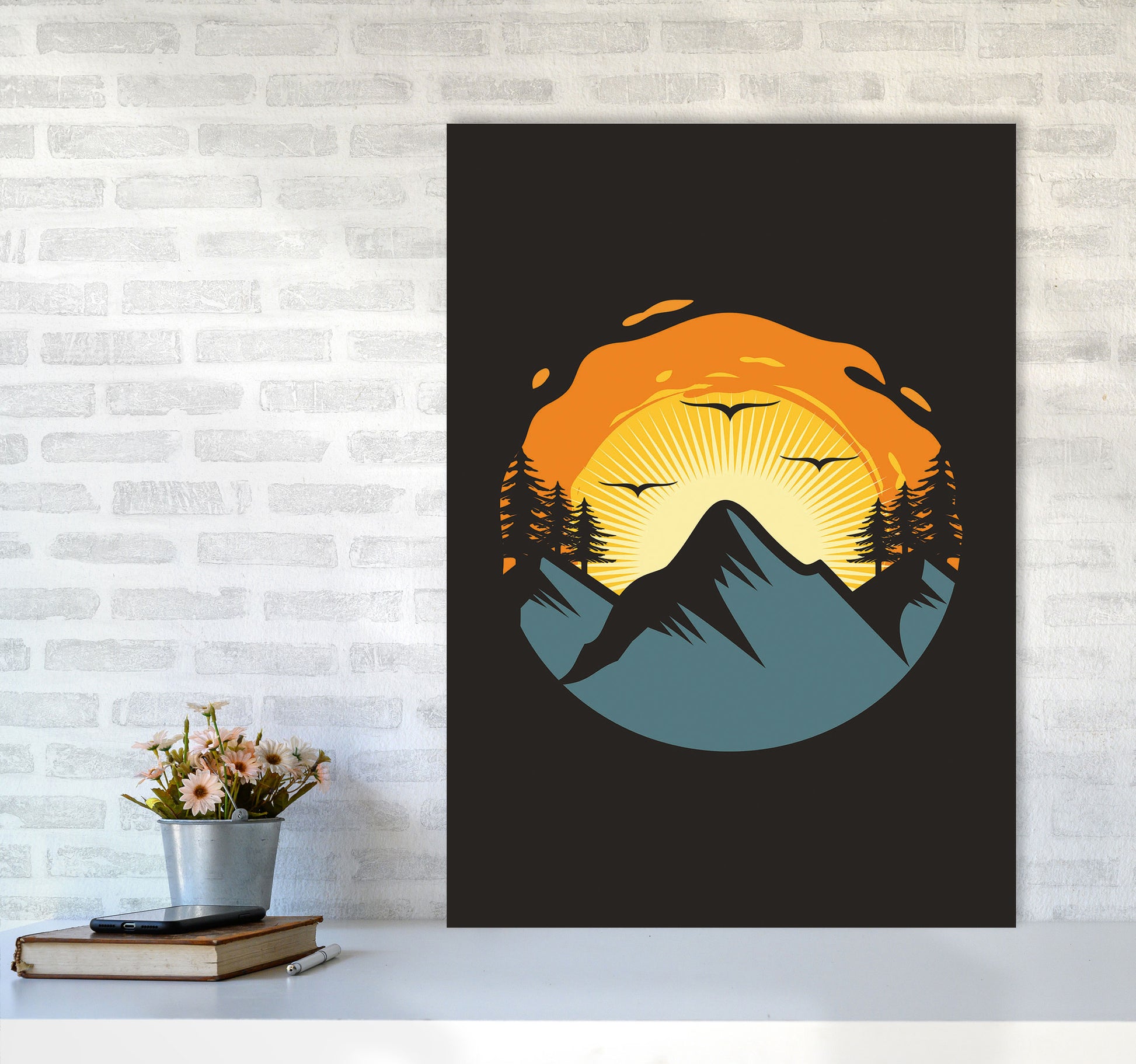Sensets Are For The Birds Art Print by Jason Stanley A1 Black Frame