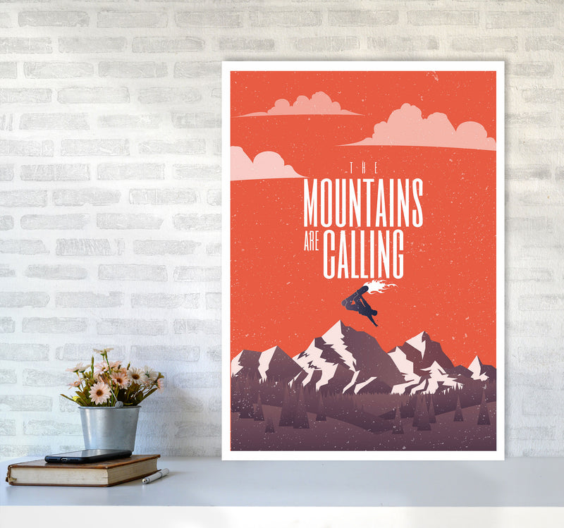 The Mountains Are Calling Art Print by Jason Stanley A1 Black Frame