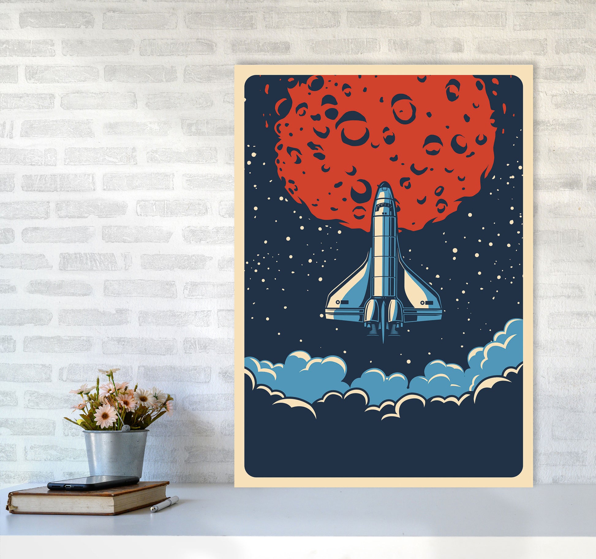 Outer Space Series - #15 Art Print by Jason Stanley A1 Black Frame