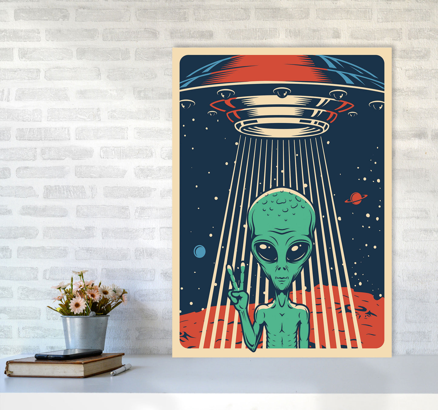 Outer Space Series - #5 Art Print by Jason Stanley A1 Black Frame