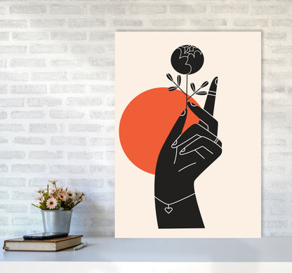 Minimalist Hand Drawing Art Print by Jason Stanley A1 Black Frame