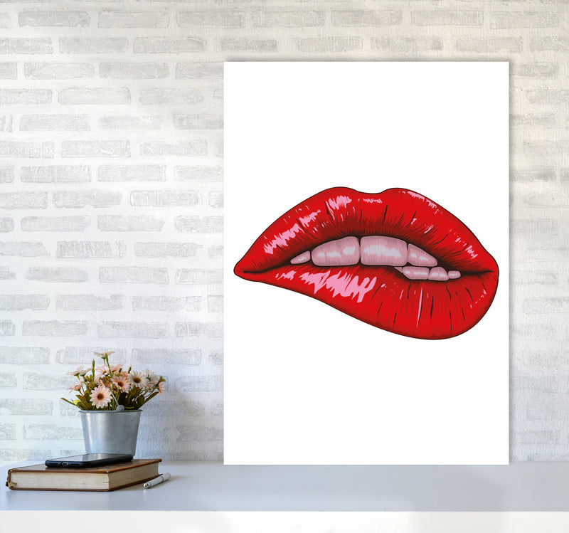 When She Bites Her Lip Art Print by Jason Stanley A1 Black Frame