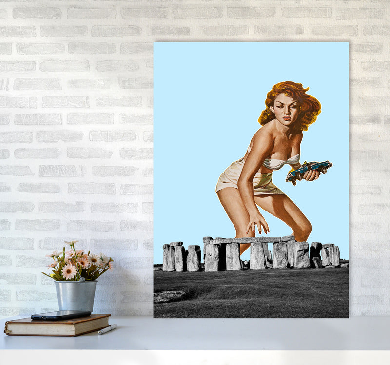 Attack On Stonehenge Art Print by Jason Stanley A1 Black Frame