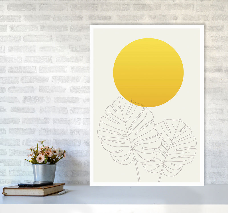 Botanical Yellow 1 Art Print by Jason Stanley A1 Black Frame