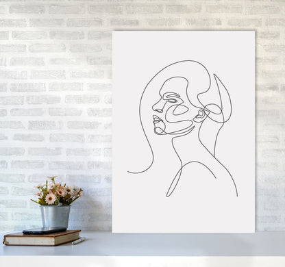 Woman Line Drawing Art Print by Jason Stanley A1 Black Frame