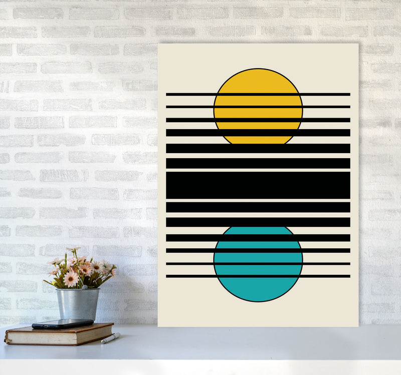 Geometric Suns III Art Print by Jason Stanley A1 Black Frame