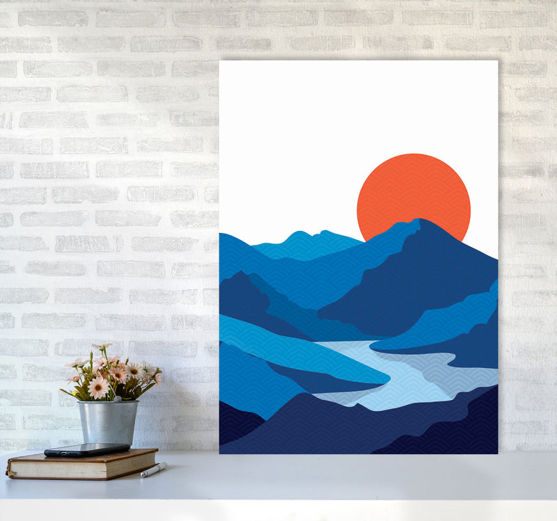 Japanese Mountain Art Print by Jason Stanley A1 Black Frame