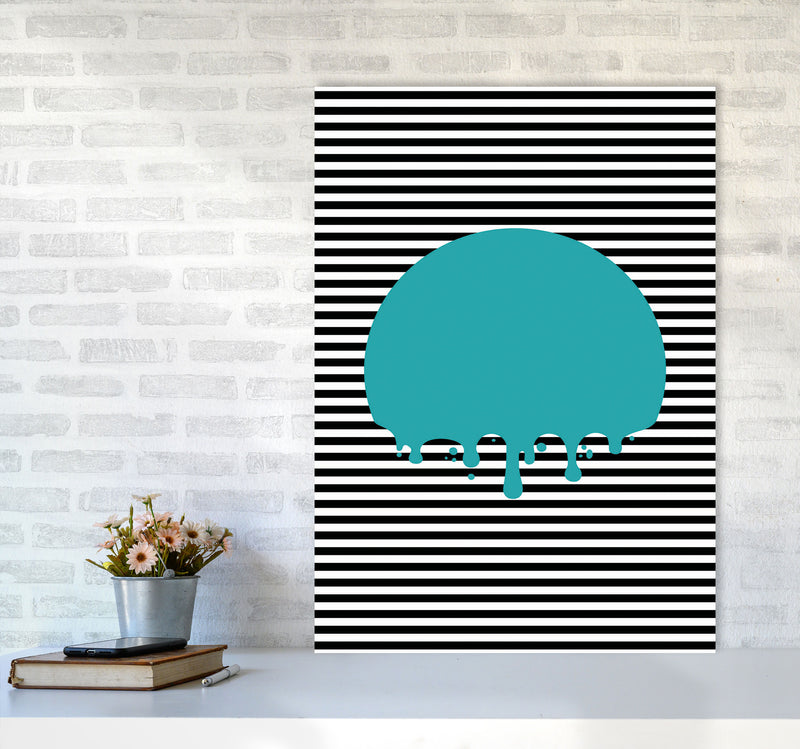 The Melting Moon Art Print by Jason Stanley A1 Black Frame