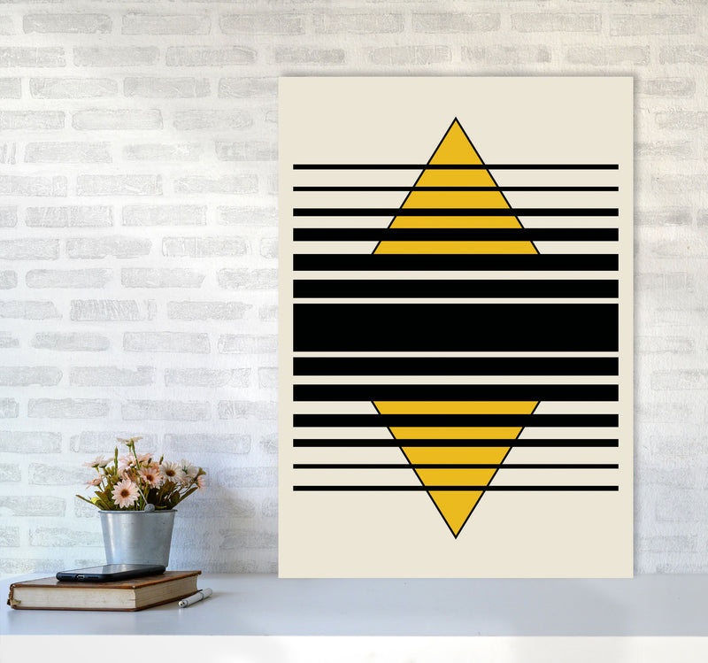 Geometric Pyramid Art Print by Jason Stanley A1 Black Frame