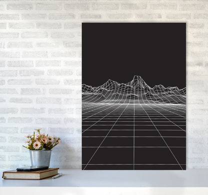 Line Mountains #2 Art Print by Jason Stanley A1 Black Frame