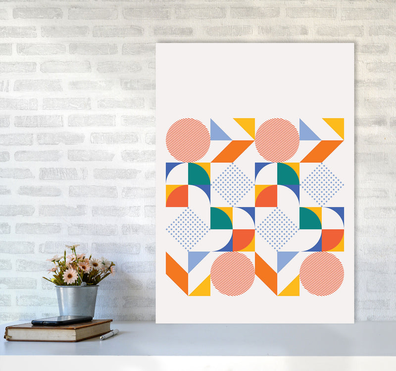 Retro Geometric 3 Art Print by Jason Stanley A1 Black Frame