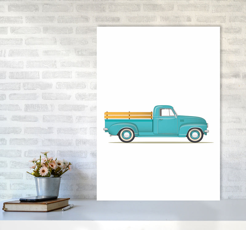 Old Trusty Pickup Art Print by Jason Stanley A1 Black Frame