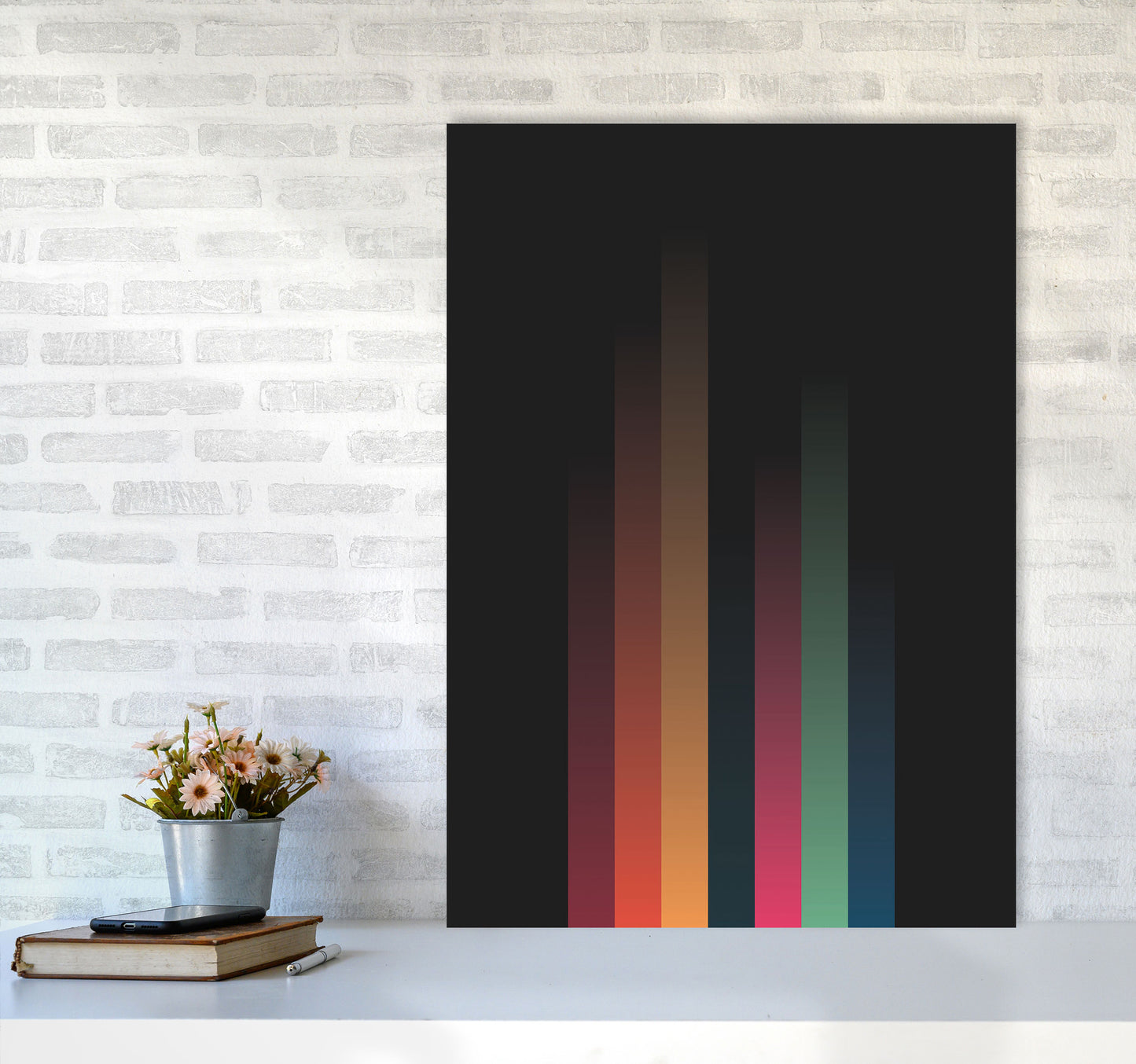 Faded Stripes 3 Art Print by Jason Stanley A1 Black Frame