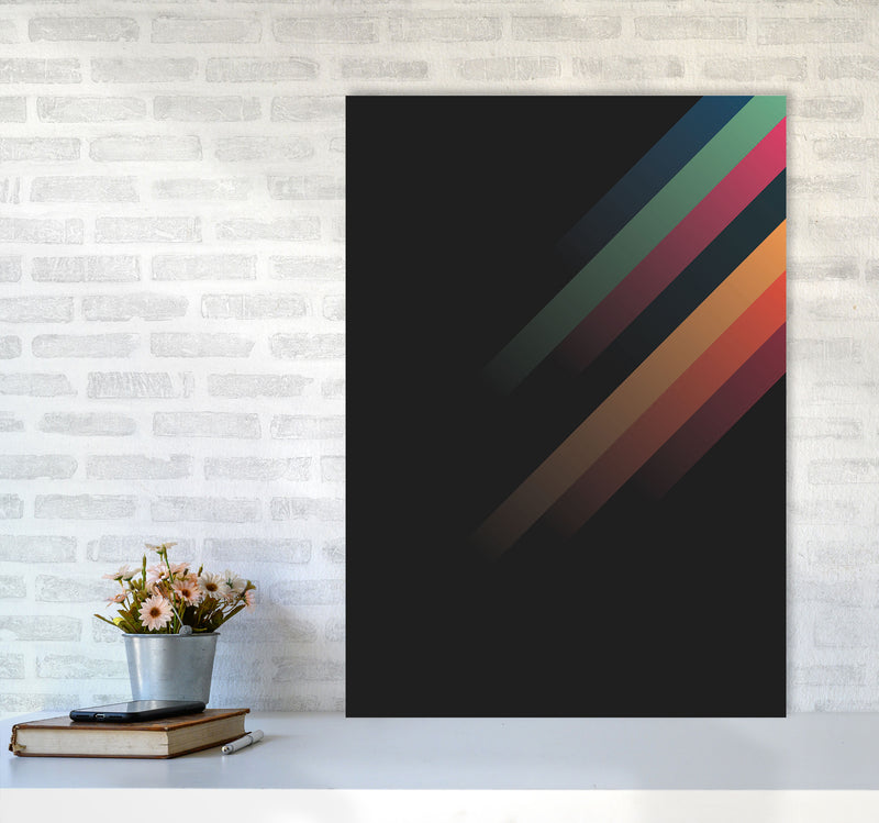 Faded Stripes 2 Art Print by Jason Stanley A1 Black Frame