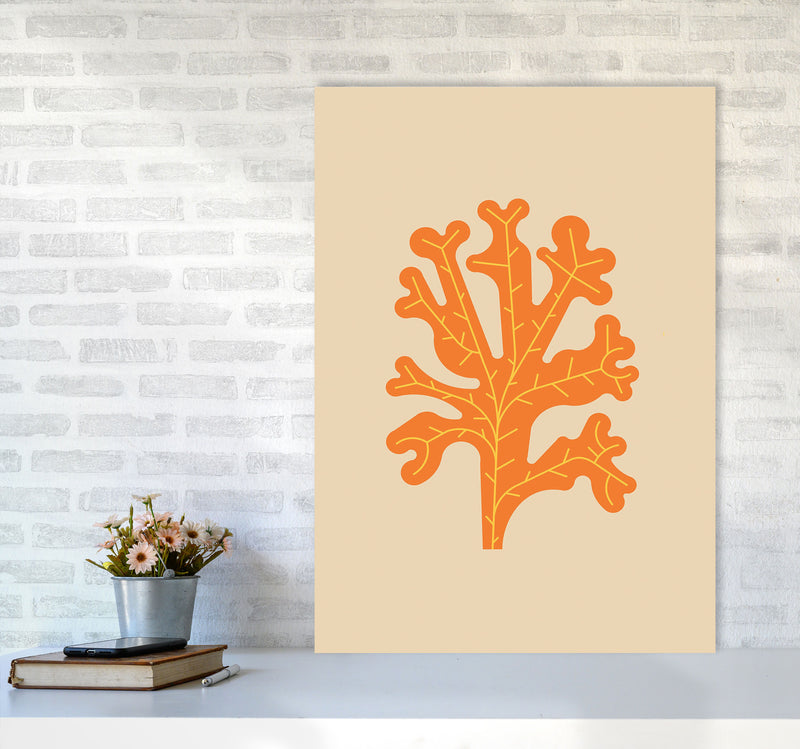 Orange Seaweed Art Print by Jason Stanley A1 Black Frame