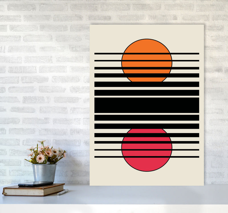 Geometric Suns Art Print by Jason Stanley A1 Black Frame