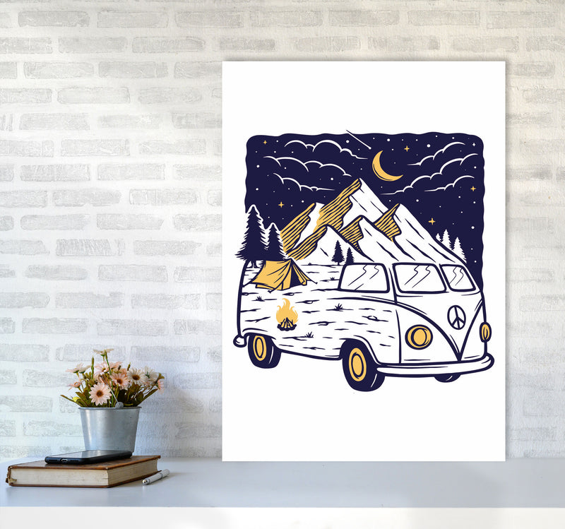 Camping Is Fun Art Print by Jason Stanley A1 Black Frame