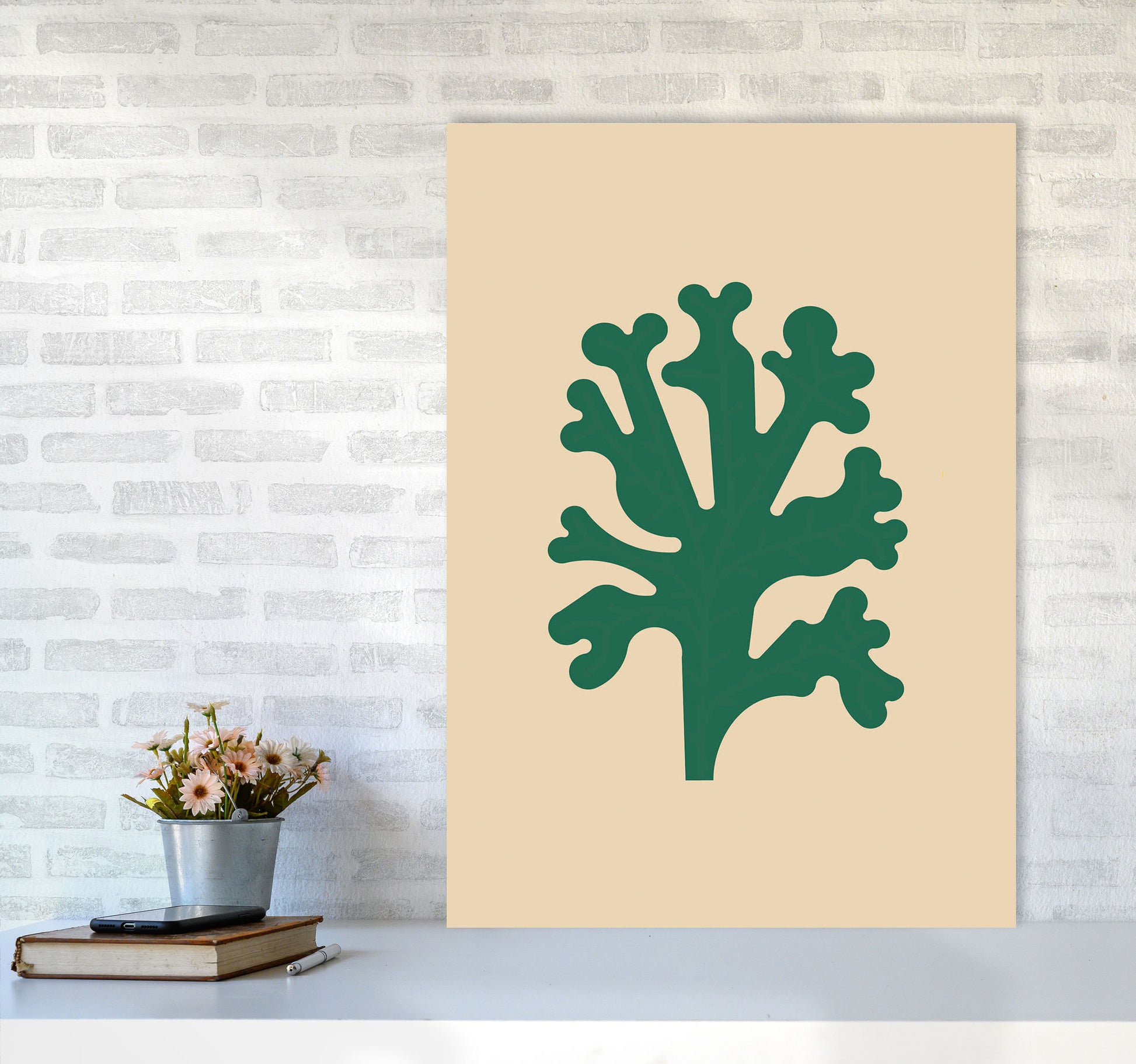 Cutout Seaweed Art Print by Jason Stanley A1 Black Frame
