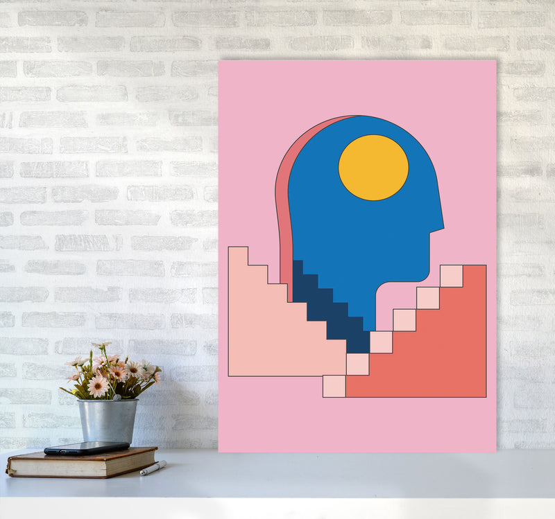 Keep Climbing Art Print by Jason Stanley A1 Black Frame