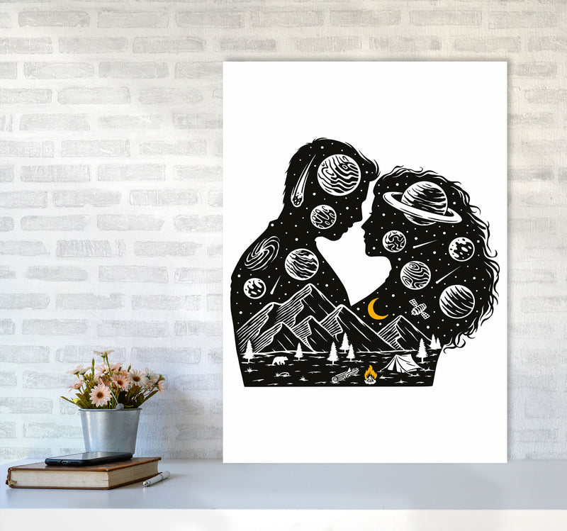 Galactic Love Art Print by Jason Stanley A1 Black Frame