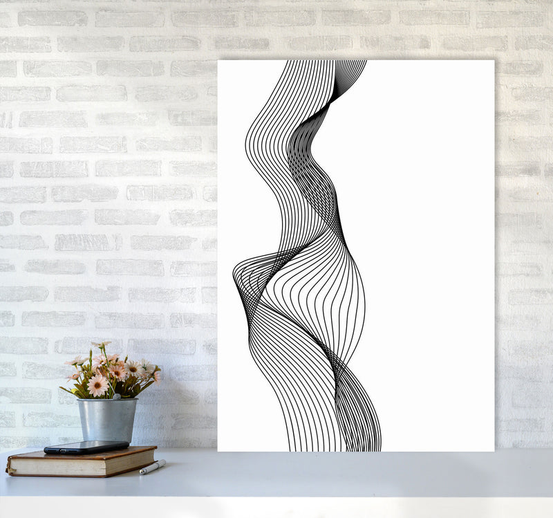 Line Wobbles Art Print by Jason Stanley A1 Black Frame