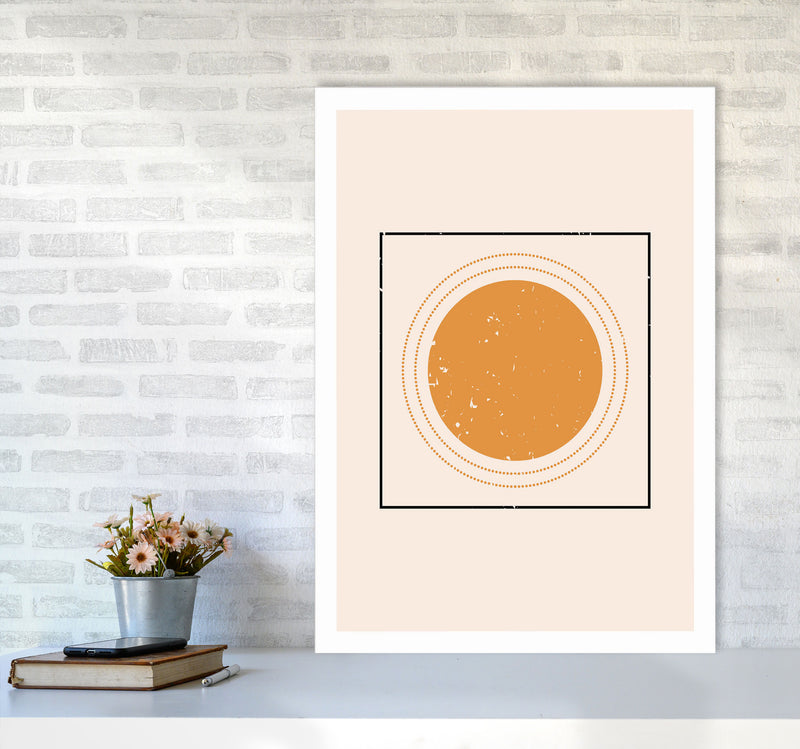 Abstract Sun Art Print by Jason Stanley A1 Black Frame