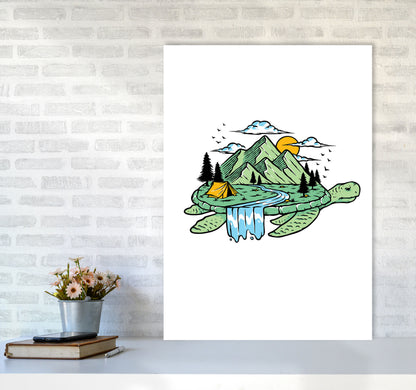 Turtle Power Art Print by Jason Stanley A1 Black Frame