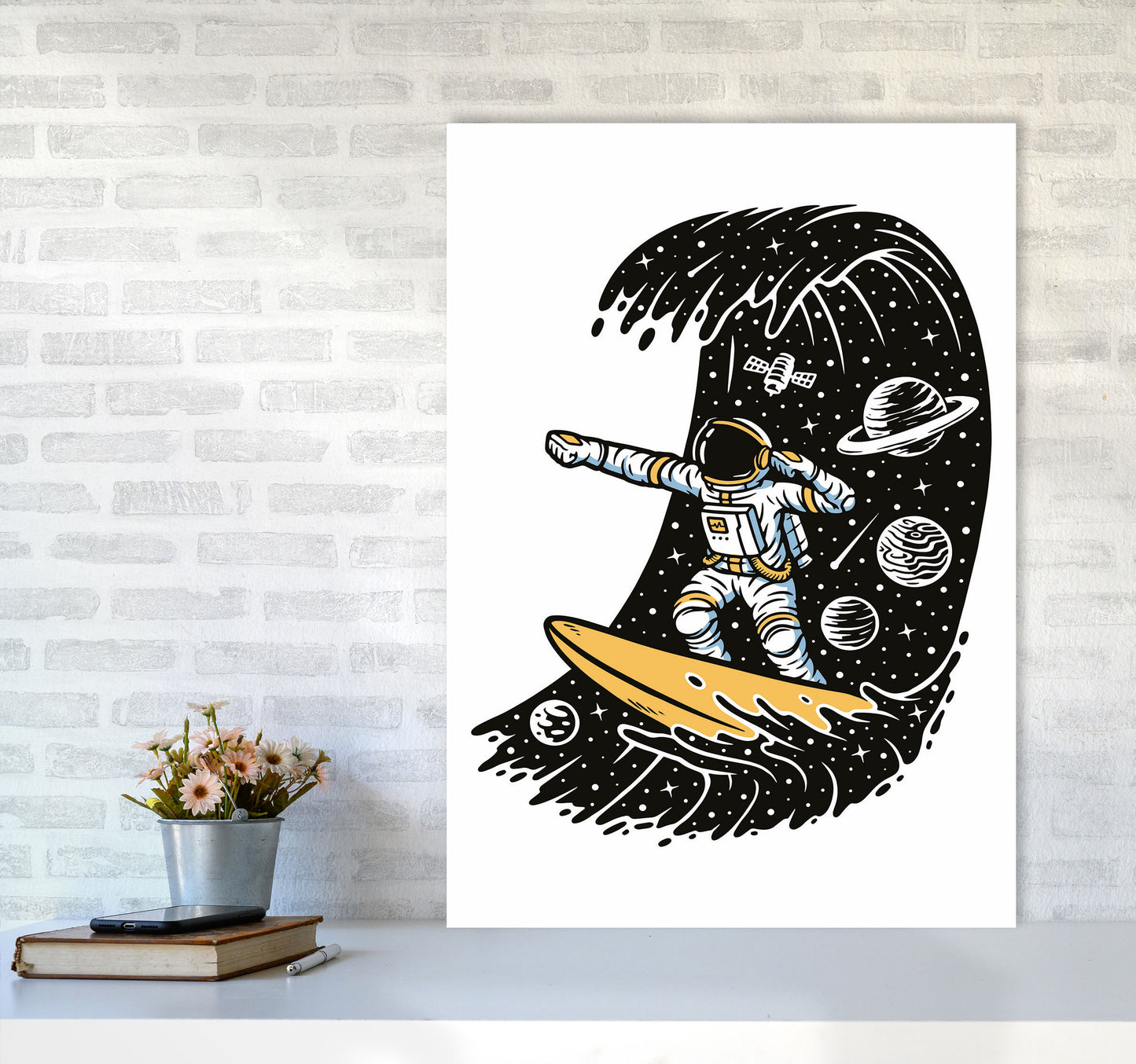 Surf's Up Art Print by Jason Stanley A1 Black Frame