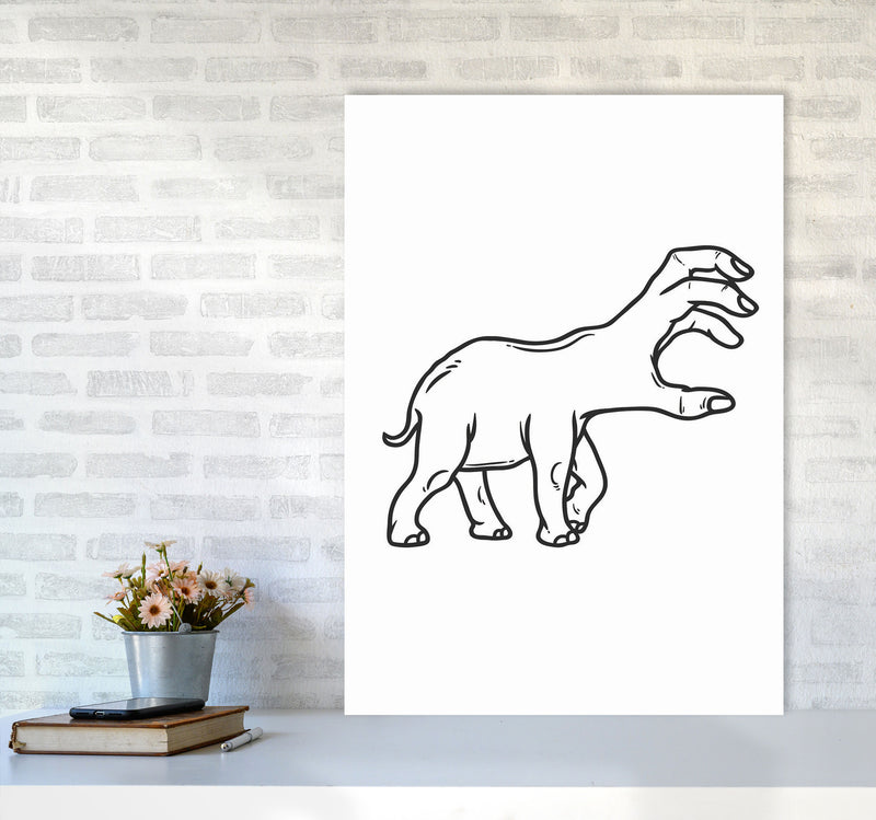 Hand-Head Art Print by Jason Stanley A1 Black Frame