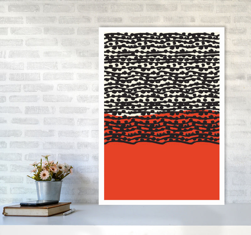 Red Vibe 2 Art Print by Jason Stanley A1 Black Frame