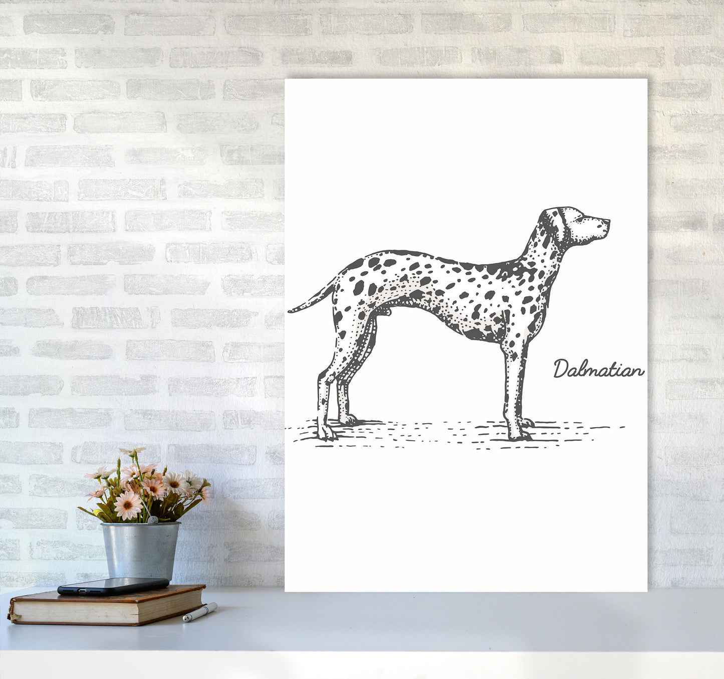 Dalmation Art Print by Jason Stanley A1 Black Frame
