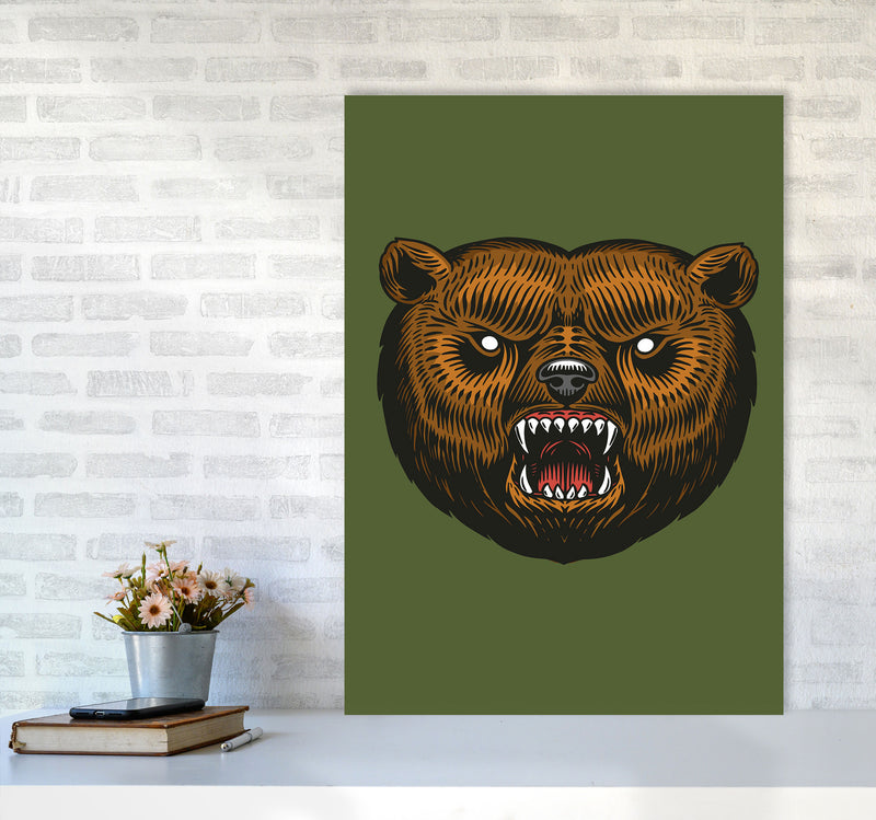 Ol Grizzly Art Print by Jason Stanley A1 Black Frame