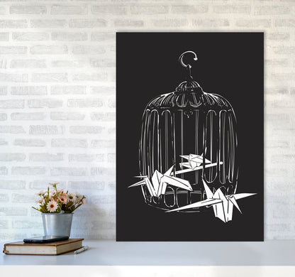 Origami Birds Art Print by Jason Stanley A1 Black Frame